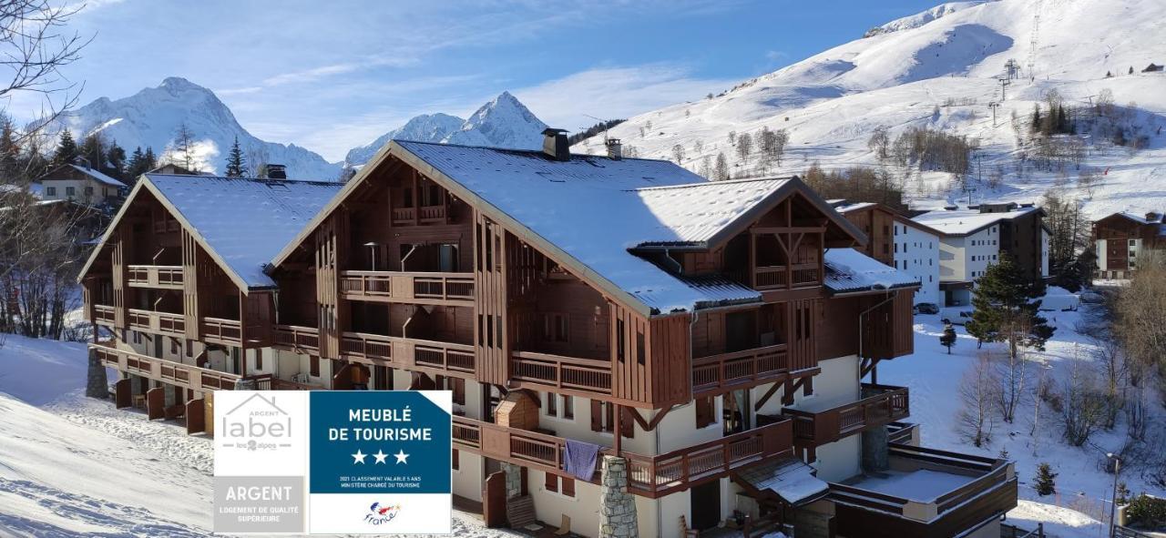 דירות לס דה-אלפס T2 Meuble Tourisme 3 Etoiles, Pied Des Pistes-Parking Prive Avec Balcon Et Superbe Vue מראה חיצוני תמונה